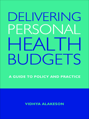 cover image of Delivering Personal Health Budgets